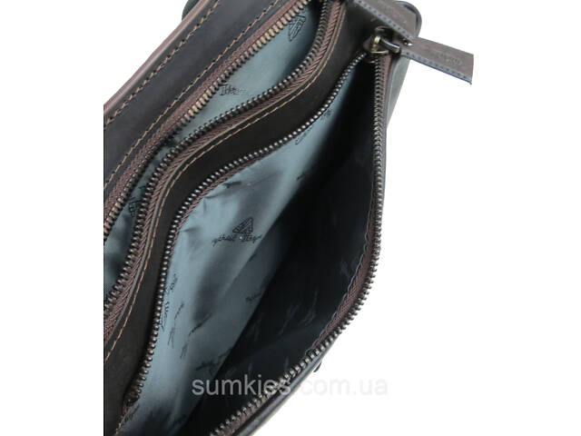 Чоловіча шкіряна сумка через плече Mykhail Ikhtyar коричнева - Фото 10