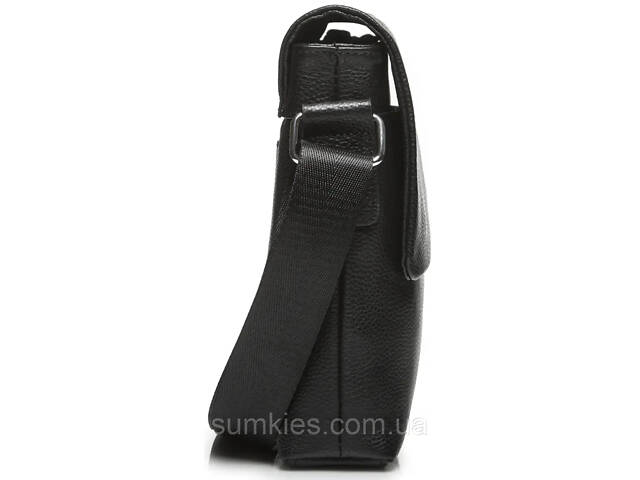 Чоловіча шкіряна сумка-месенджер, барсетка на одне плече 22x26x6 Tiding Bag 75-5271 чорна - Фото 3