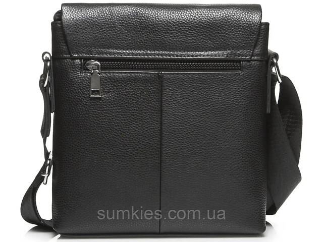 Чоловіча шкіряна сумка-месенджер, барсетка на одне плече 22x26x6 Tiding Bag 75-5271 чорна - Фото 5