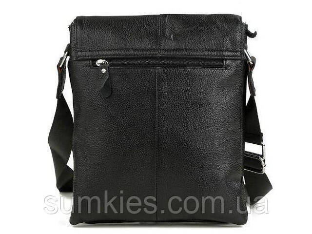 Чоловіча шкіряна сумка, месенджер Tiding Bag чорний - Фото 2