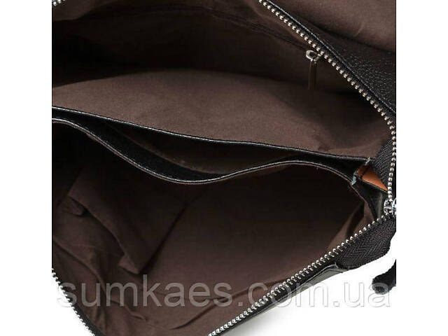 Чоловіча шкіряна сумка, месенджер Tiding Bag чорний - Фото 4