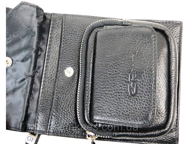 Чоловіча шкіряна сумка на плече Giorgio Ferretti чорна - Фото 6