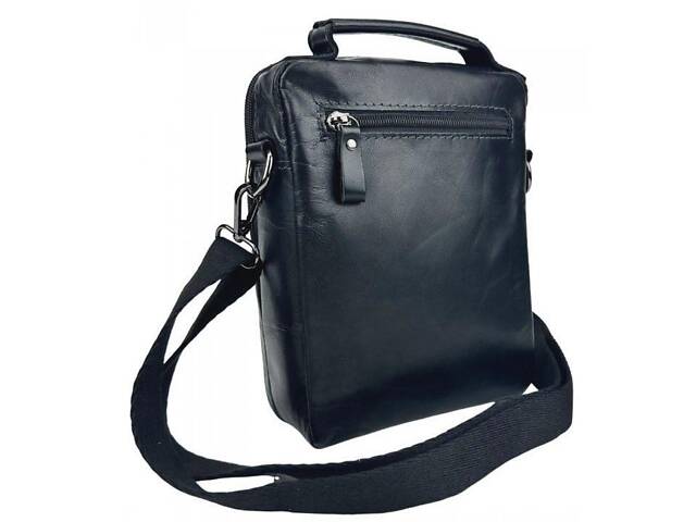 Чоловіча шкіряна сумка, планшетка Ruff Ryder чорна - Фото 3