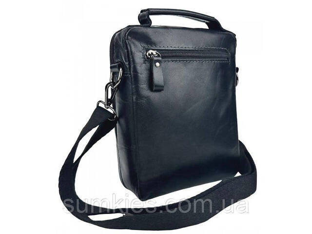 Чоловіча шкіряна сумка, планшетка Ruff Ryder чорна - Фото 3