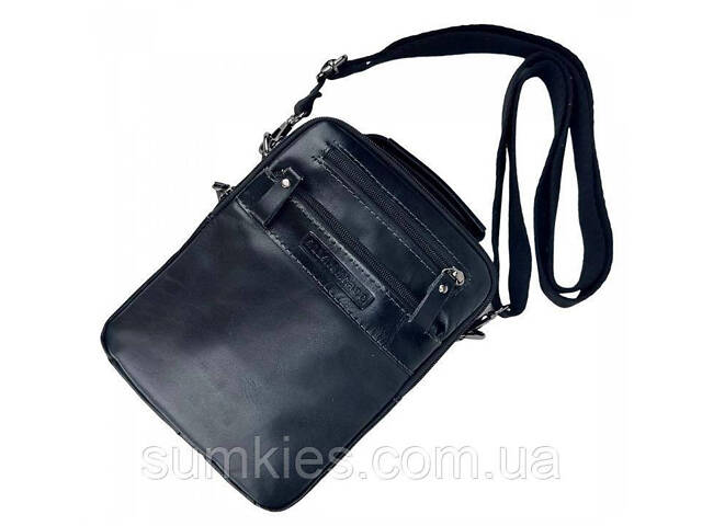 Чоловіча шкіряна сумка, планшетка Ruff Ryder чорна - Фото 5