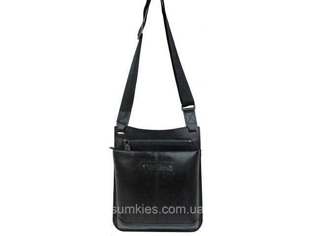 Чоловіча шкіряна сумка-планшетка Mykhail Ikhtyar чорна - Фото 5