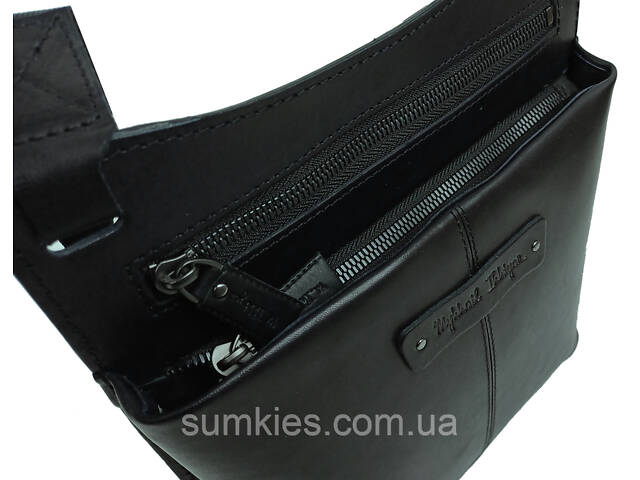 Чоловіча шкіряна сумка-планшетка Mykhail Ikhtyar чорна - Фото 8