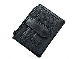 Чоловіча шкіряна візитниця H.T.Leather Чорна (168-11В)