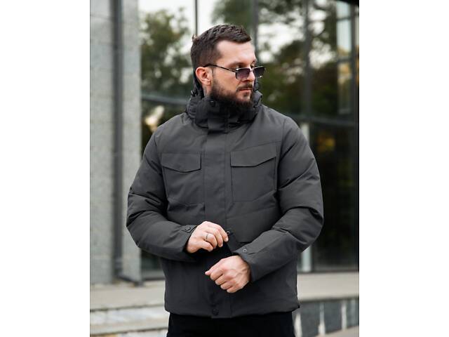 Мужская куртка Okmel grey ПП7941 - Фото 1