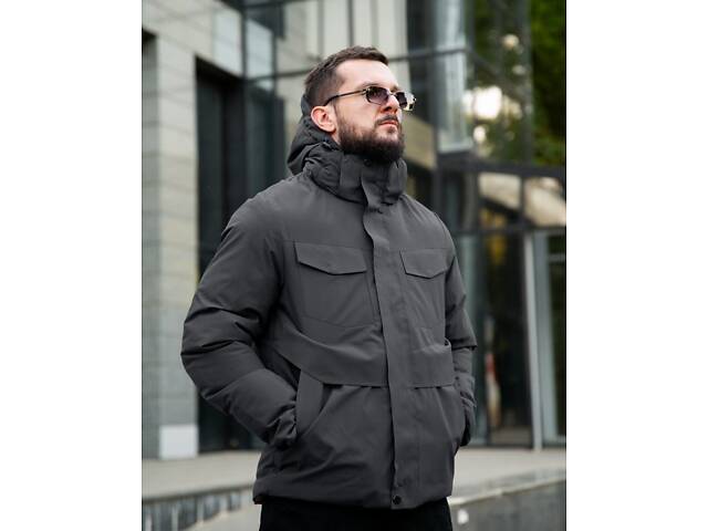 Мужская куртка Okmel grey ПП7941 - Фото 2