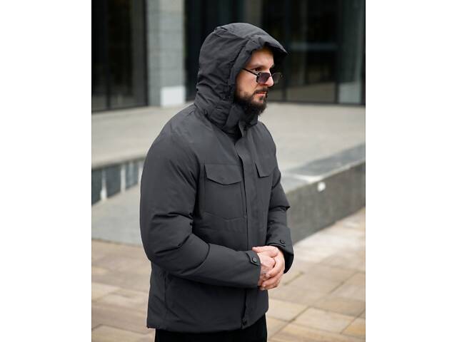 Мужская куртка Okmel grey ПП7941 - Фото 3