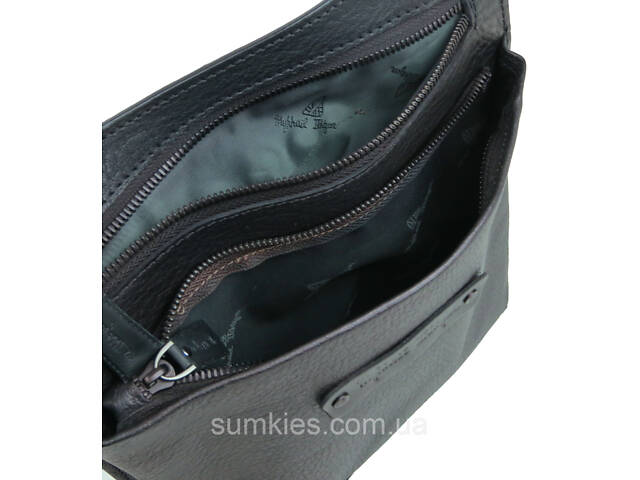Чоловіча наплічна сумка з натуральної шкіри Mykhail Ikhtyar чорна - Фото 7