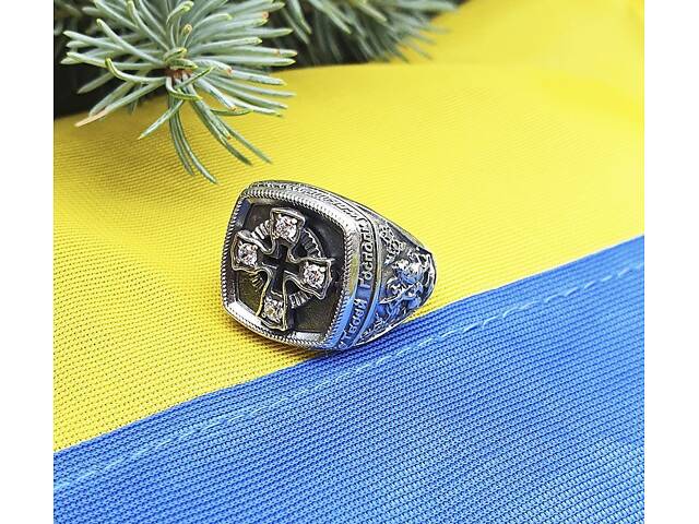 Мужская печатка крестик Maxi Silver 7575 SE 16.5 - Фото 4