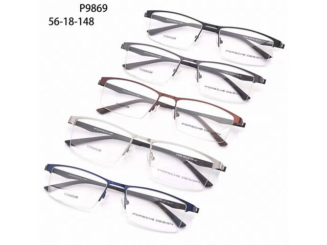 Чоловіча полуободкова оправа P-9869 brown PTR - Фото 3