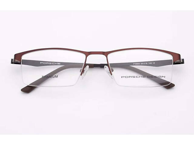 Чоловіча полуободкова оправа P-9869 brown PTR - Фото 2