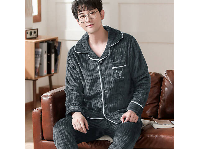 Чоловіча піжама Lesko CK-214 Gray 2XL (13716-90691) - Фото 2