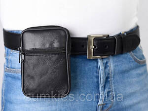 Чоловіча сумка, барсетка на ремінь Pako Jeans чорна