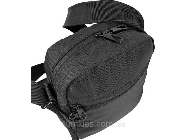 Чоловіча сумка через плече Антивор з Rfid захистом LS чорна - Фото 7