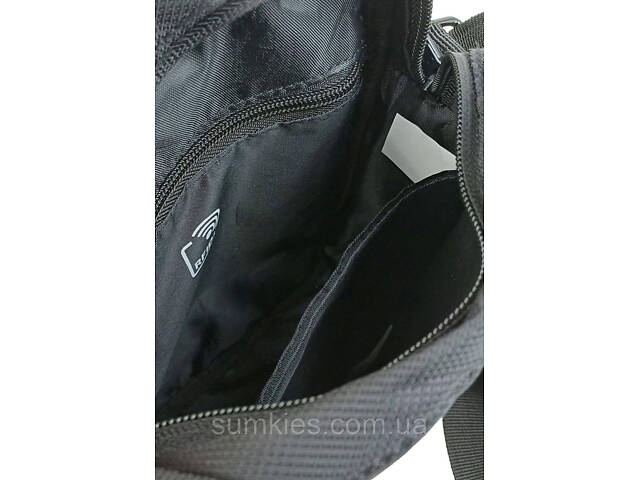 Чоловіча сумка через плече Антивор з Rfid захистом LS чорна - Фото 9