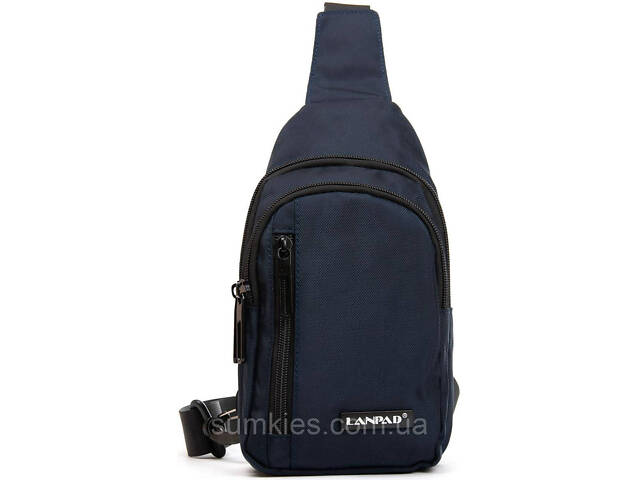 Чоловіча сумка через плече Lanpad синя - Фото 2