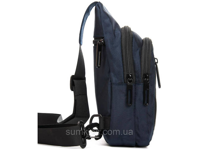 Чоловіча сумка через плече Lanpad синя - Фото 3