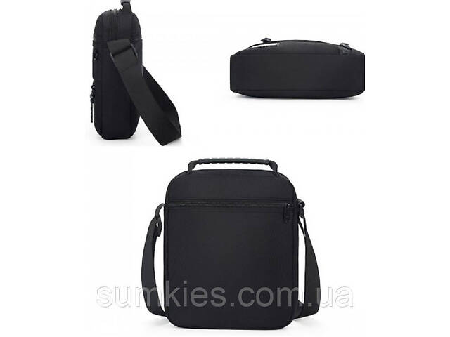 Чоловіча сумка Confident з тканини чорна - Фото 2