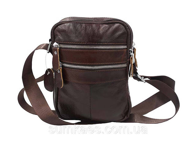 Мужская сумка из натуральной кожи 3924-11BROWN коричневая