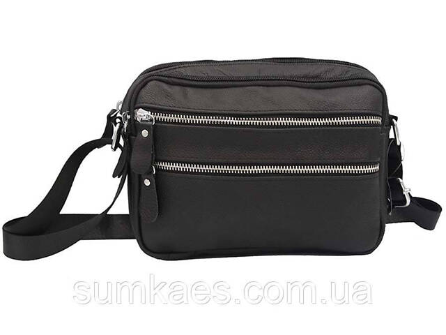 Чоловіча сумка з натуральної шкіри 3925-11BLACK чорна - Фото 1