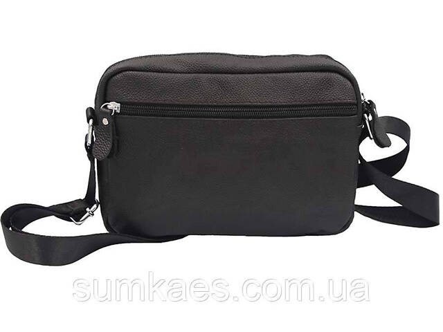 Чоловіча сумка з натуральної шкіри 3925-11BLACK чорна - Фото 4