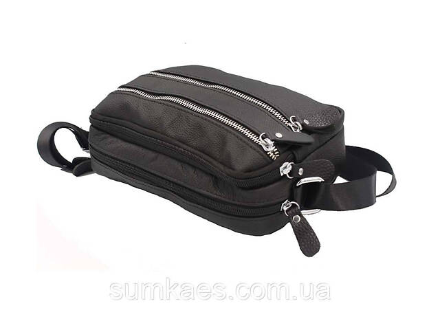 Чоловіча сумка з натуральної шкіри 3925-11BLACK чорна - Фото 6