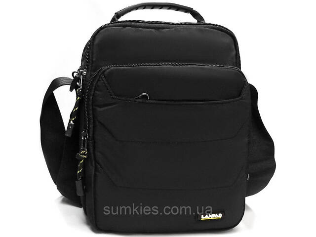 Чоловіча сумка на плече Lanpad чорна - Фото 1