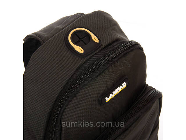 Чоловіча сумка на плече, слінг Lanpad чорна - Фото 5