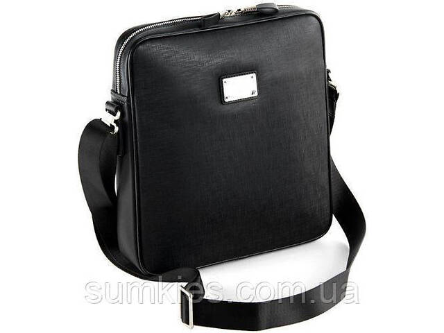 Чоловіча сумка на плече з екошкіри Continent CM-151BK чорна - Фото 1