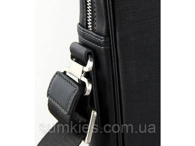 Чоловіча сумка на плече з екошкіри Continent CM-151BK чорна - Фото 5