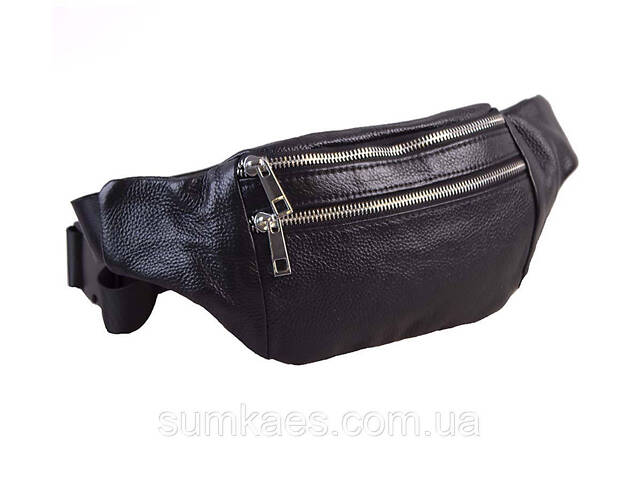 Чоловіча сумка на пояс R398-2 чорна - Фото 3