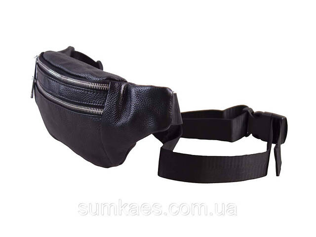Чоловіча сумка на пояс R398-2 чорна - Фото 2