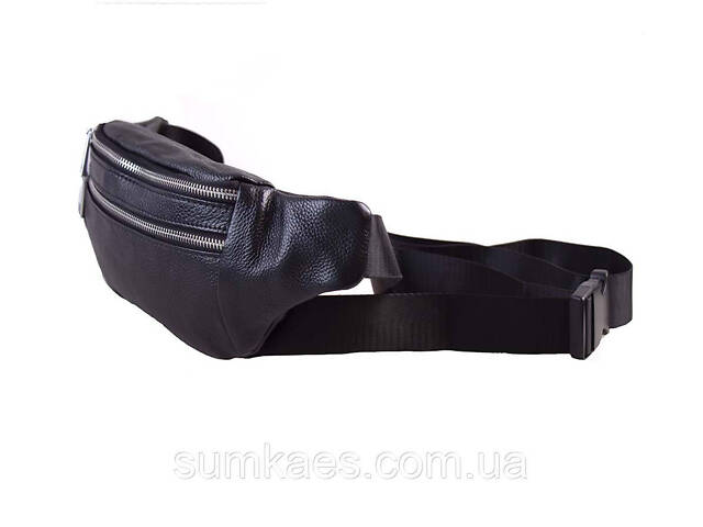 Чоловіча сумка на пояс R398-2 чорна - Фото 4