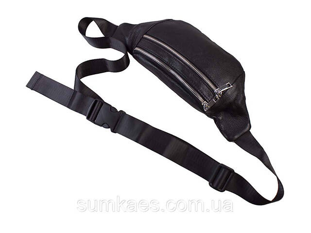 Чоловіча сумка на пояс R398-2 чорна - Фото 5