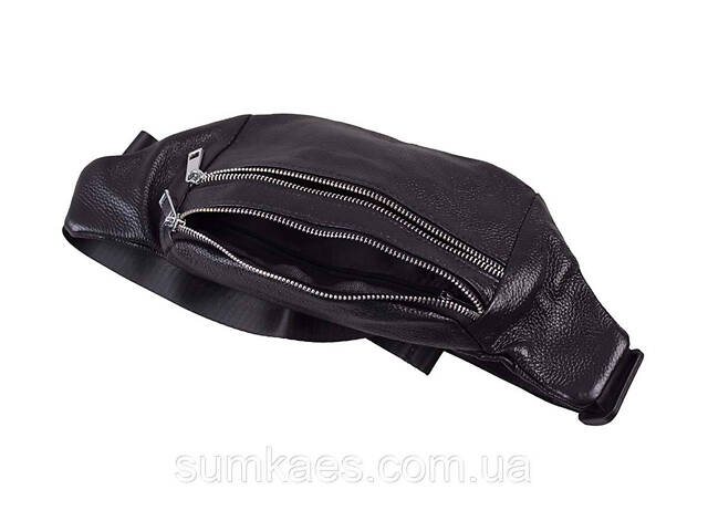 Чоловіча сумка на пояс R398-2 чорна - Фото 8