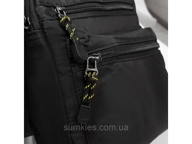 Чоловіча сумка-планшет Lanpad чорна - Фото 5