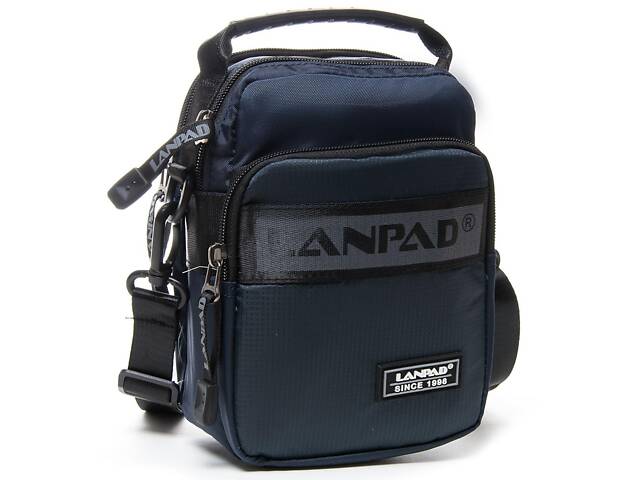 Мужская сумка планшет на плечо Lanpad LAN82005 Синяя - Фото 1