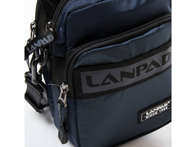 Мужская сумка планшет на плечо Lanpad LAN82005 Синяя - Фото 4