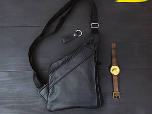 Мужская сумка-слинг из натуральной кожи, сумка через плечо мужская кожаная, борсетка сумка через плечо