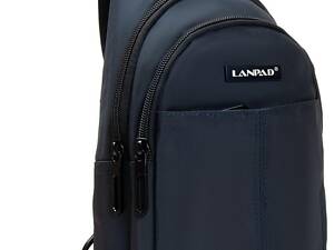 Мужская сумка слинг Lanpad тканевая, синий