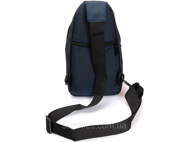 Чоловіча сумка-слінг Lanpad тканинна, синій - Фото 4