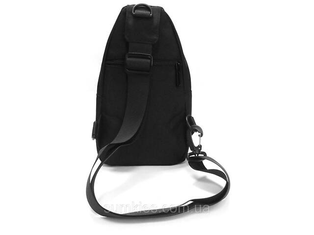 Чоловіча сумка тканинна Lanpad чорна - Фото 3