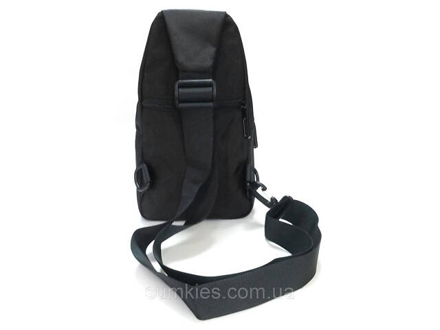 Чоловіча сумка тканинна Lanpad чорна - Фото 3