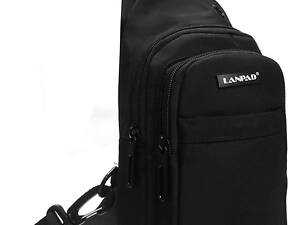 Мужская сумка тканевая Lanpad черная