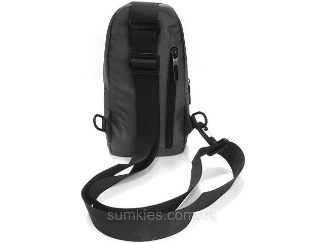 Чоловіча сумка тканинна Lanpad сіра - Фото 4