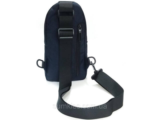 Чоловіча сумка тканинна Lanpad синя - Фото 4